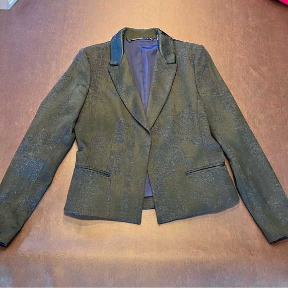 Elie Tahari Textured Black Suit Blazer 10 - Picture 12 of 14